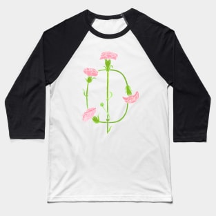 Watercolor Carnation Phi Symbol Baseball T-Shirt